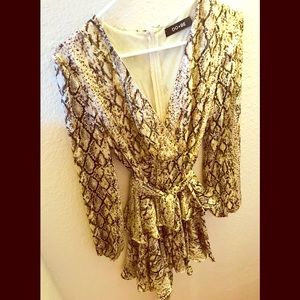 DO+BE  100% polyester lining Snake dress